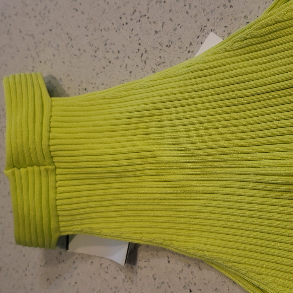 Jonathan Simkhai Andrea Rib Halter in Lime - Picture 14 of 15